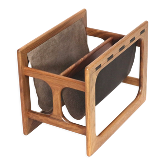 Danish design newspaper tray by Salin Møbler made in the 1970s