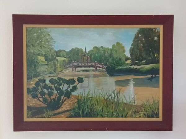 Les jardins apremont-HUILE sur toile