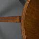 Table d'appoint en placage de chêne, années 1930, rénovée à la main, Art déco polonais