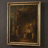 Religious painting The parable of the unfaithful farmer from the 17th century