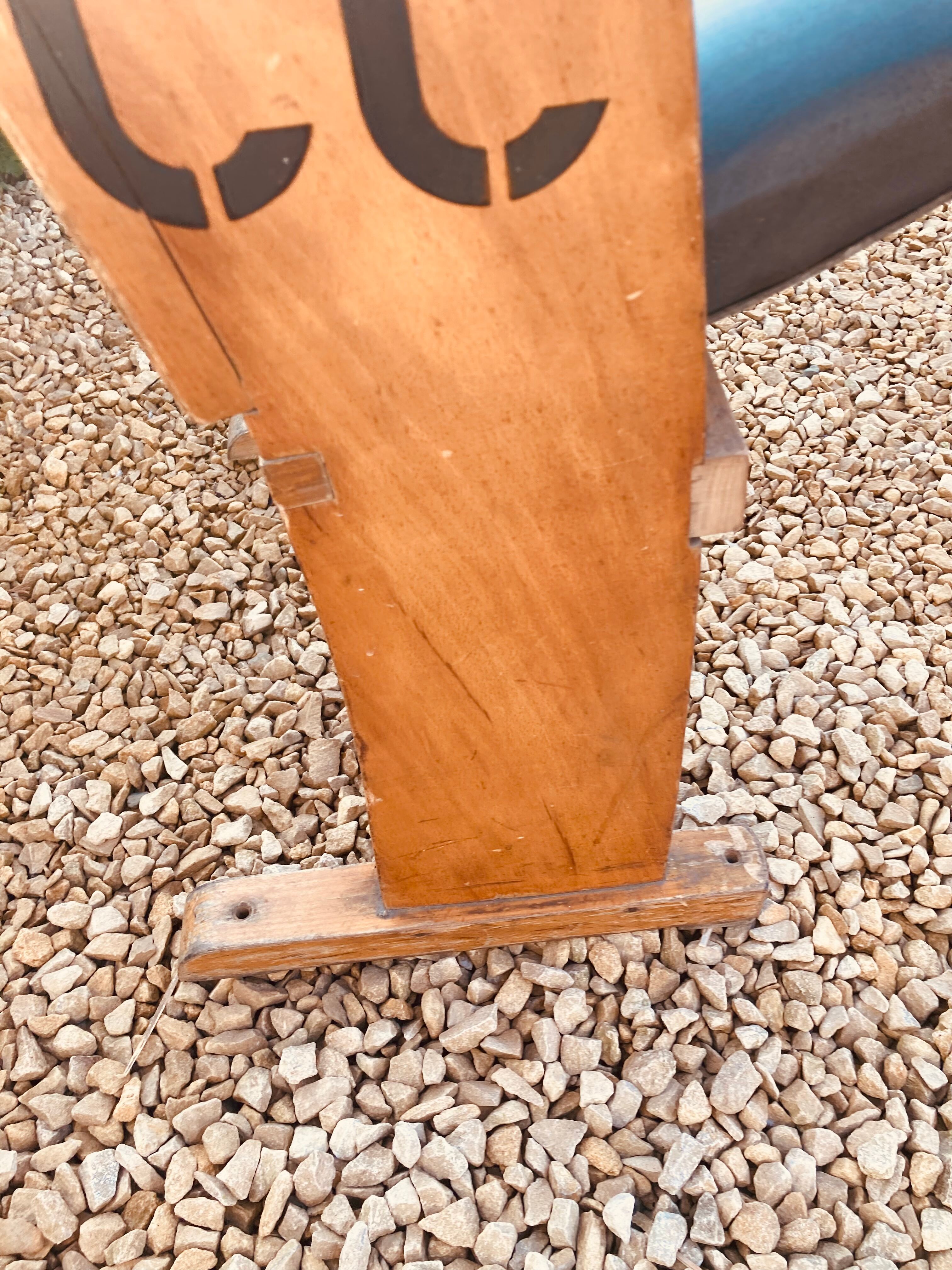 Chaise de cinéma 1920 en bois et skai
