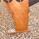 Chaise de cinéma 1920 en bois et skai