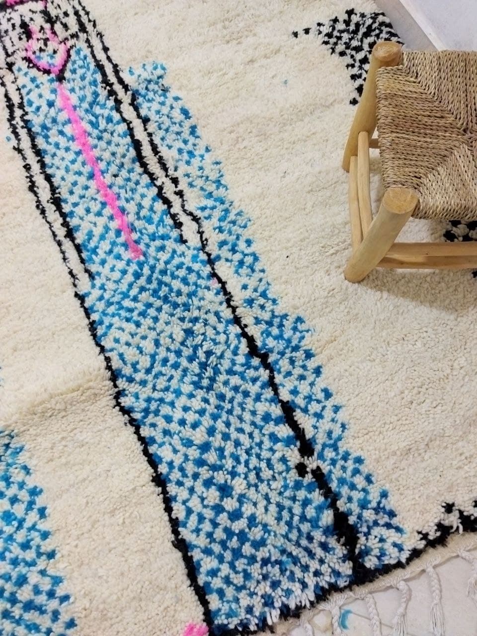 Tapis berbère marocain tribal coloré 255 x 158cm