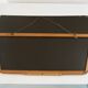 Large Trapezoidal Golden Wall Mirror With Engraved Diamond Pattern, Austria, 1950s