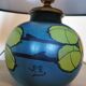 Art Deco painted ceramic globe lamp