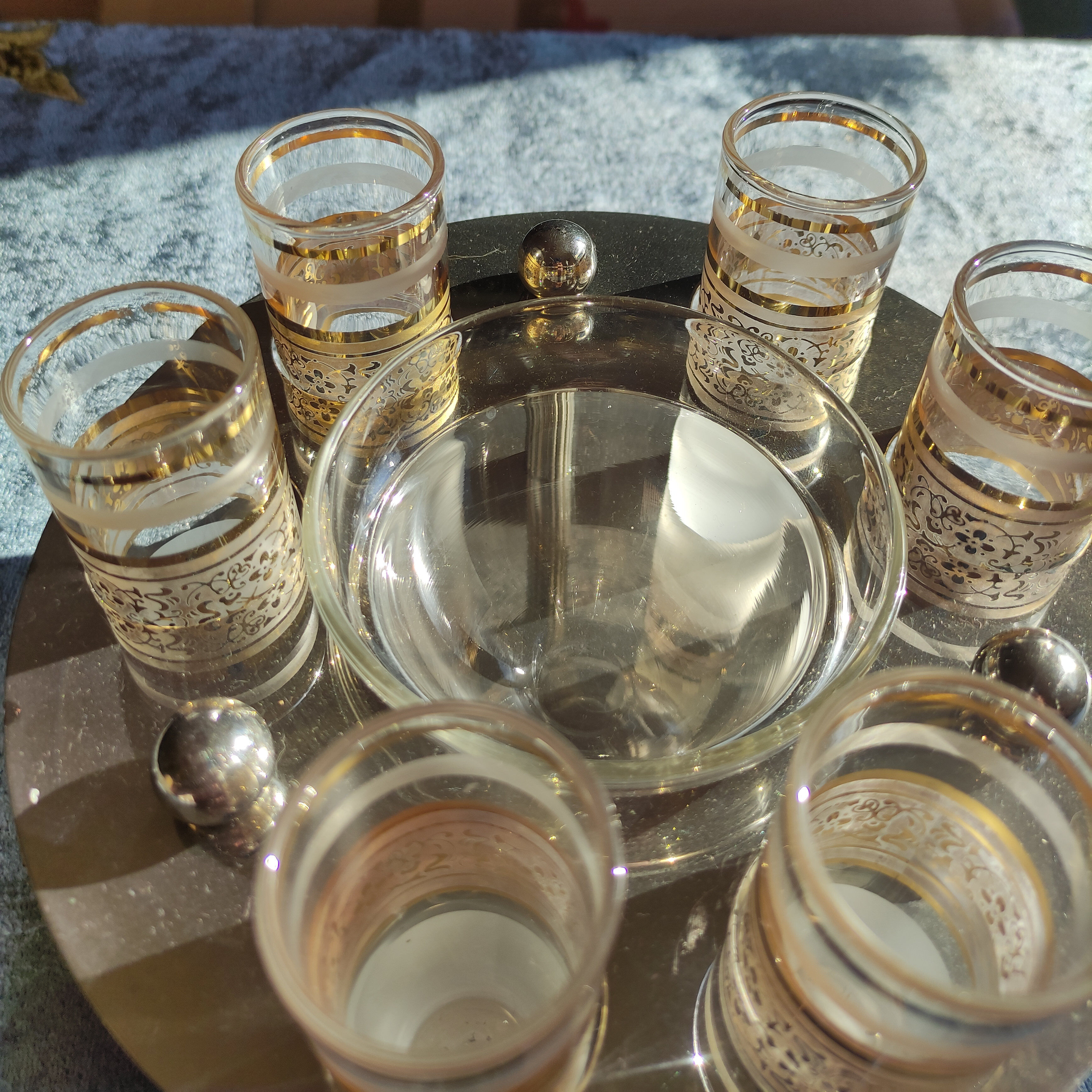 Service à vodka et caviar des années 50