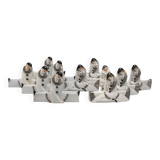 Knife holders (set of 10), Pierrot & Colombine