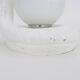 Vintage White Cobra Snake Lamp in Ceramic and opaline globe. 80 years