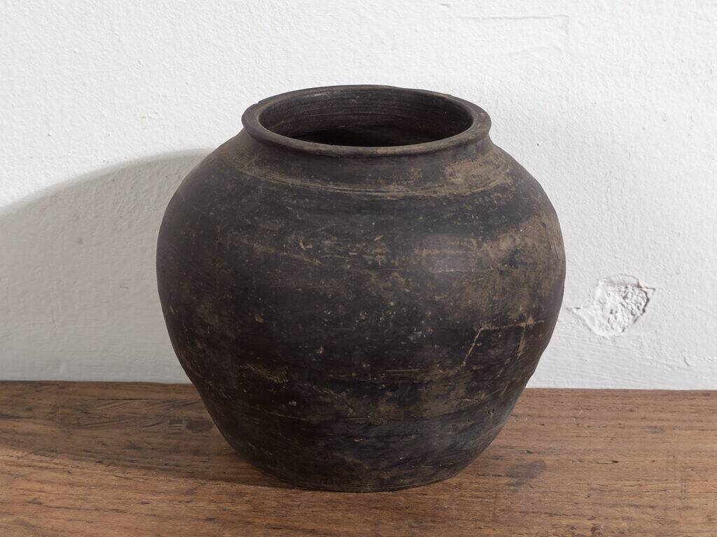 Antique wabi sabi ceramic vase (c.1900) #4