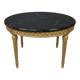 Coffee Table in Marble & Gilded Wood with Gold Leaf, Louis XVI Style – Mid 20th Century