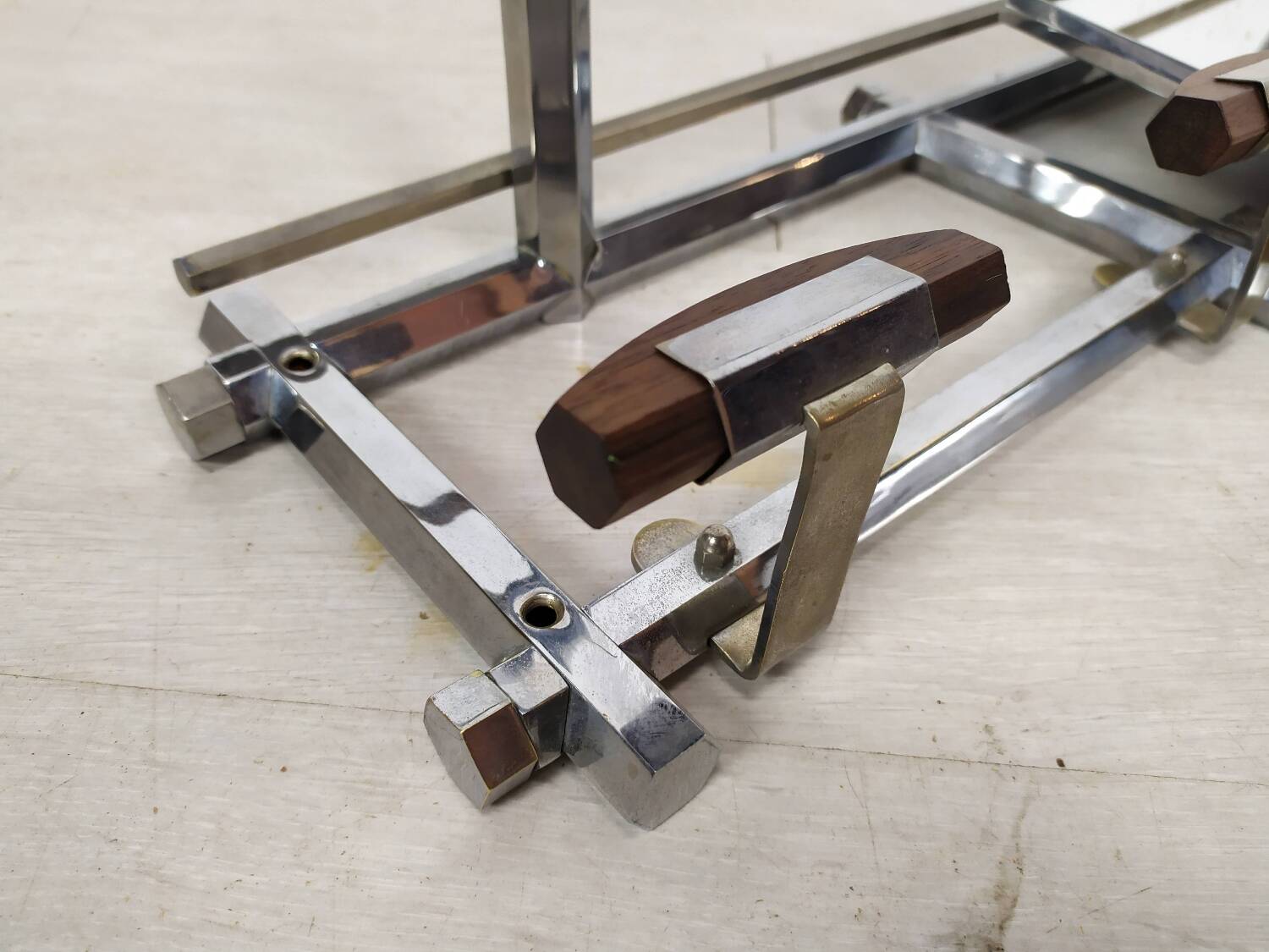 Art Deco chrome coat rack