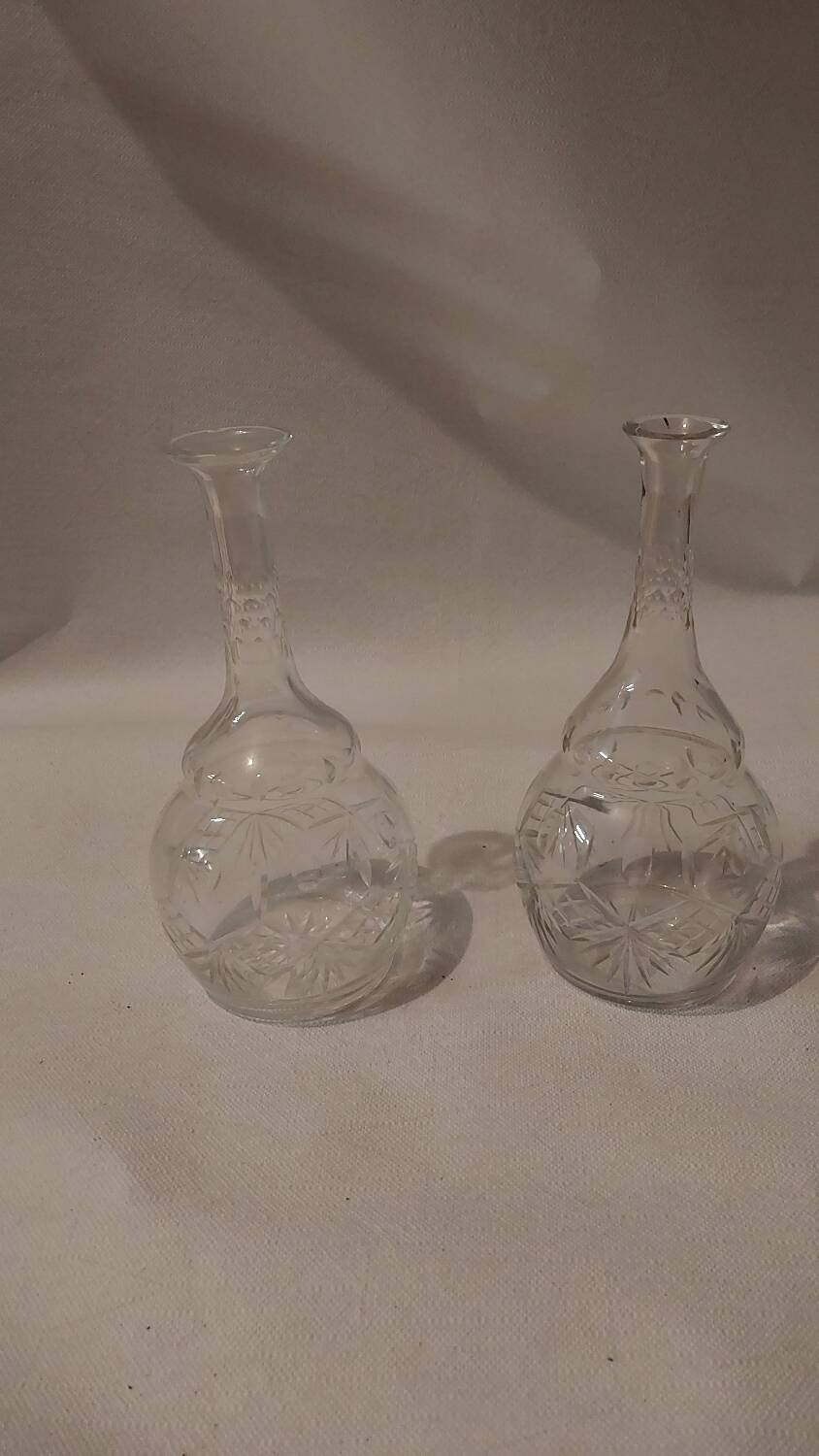 Pair of crystal vases