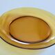 Set of 9 vintage plates in amber glass France