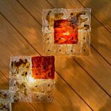 Patchwork Wall Lights in Hand Blown Glass attributed to Toni Zuccheri for Venini, 1970s, Set of 20