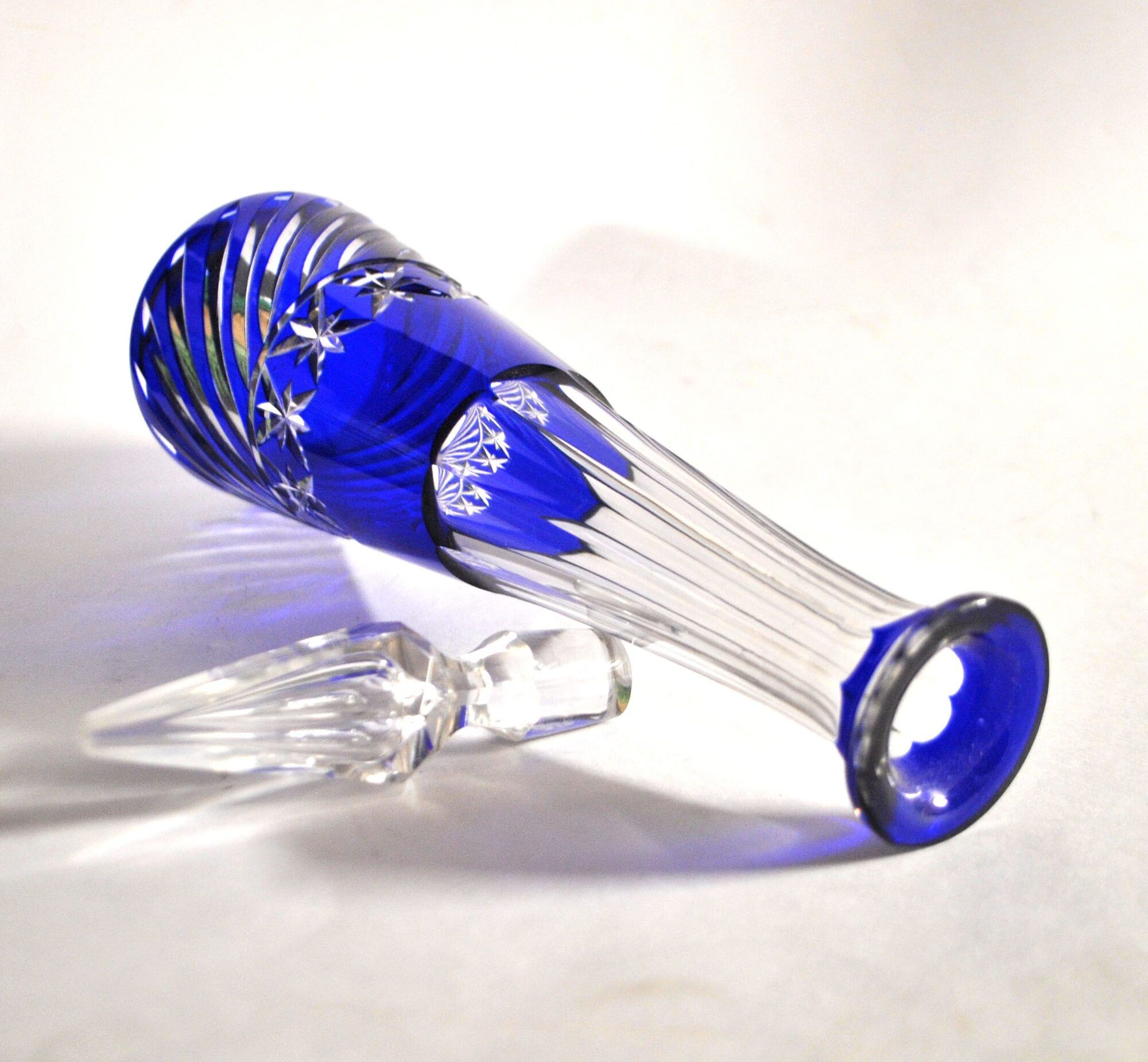 SAINT-LOUIS Metra Carafe in double-layered cobalt blue crystal – liqueur H31.5cm
