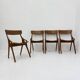Set of 4 vintage Danish dining chairs by Hovmand Olsen for Mogens Kold, 1960s