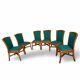 Set of six vintage bamboo and rattan dining chairs