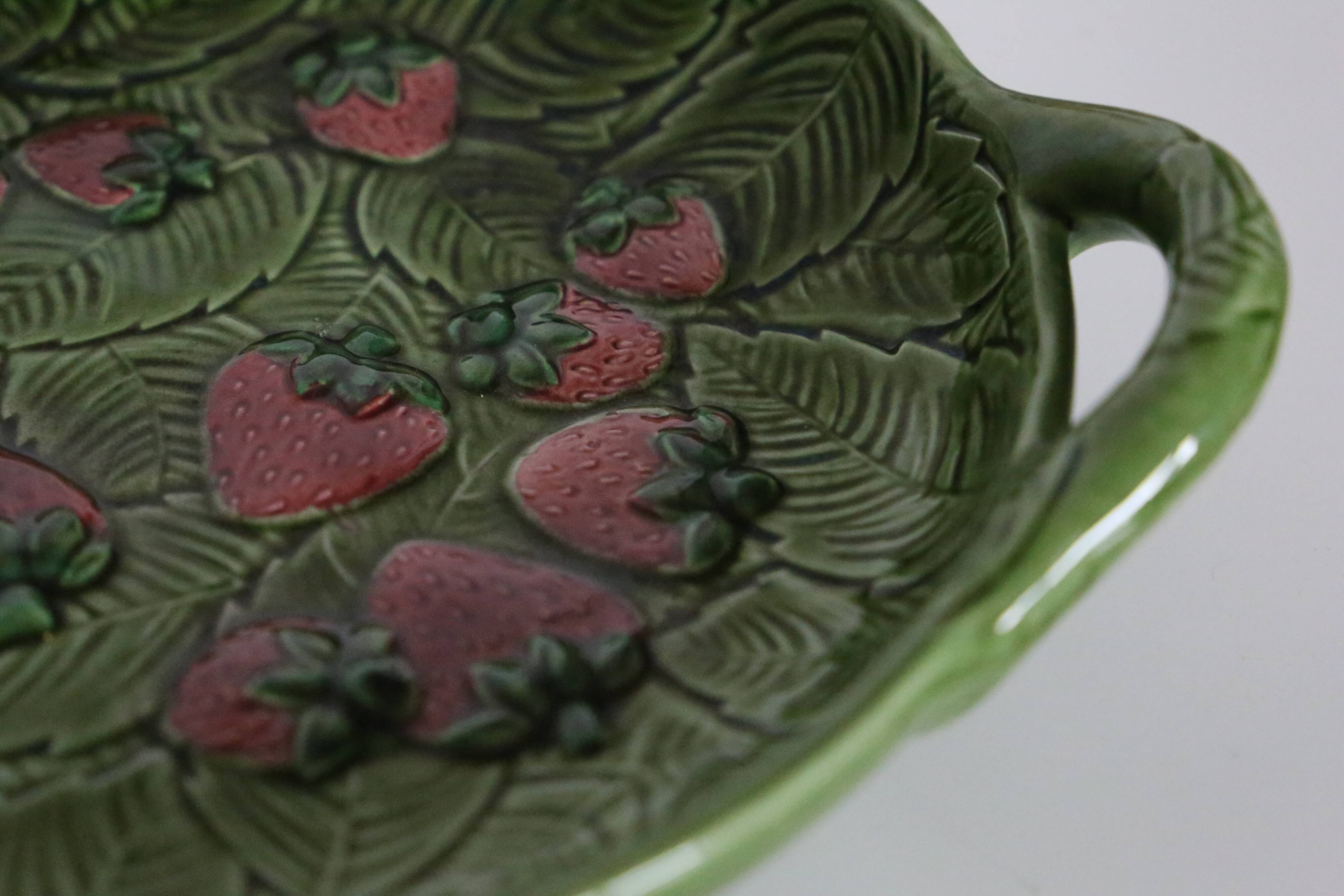 Strawberry serving dish, vintage