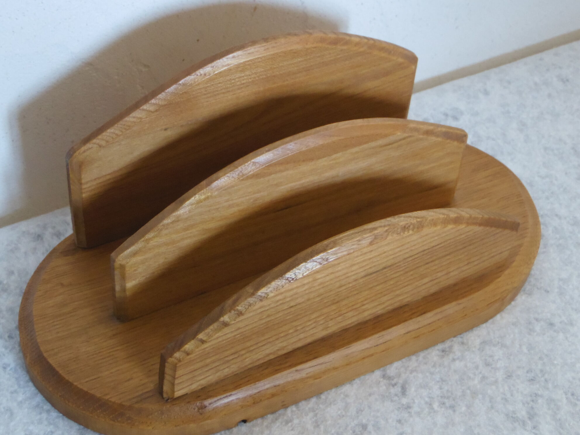 Wooden mail holder