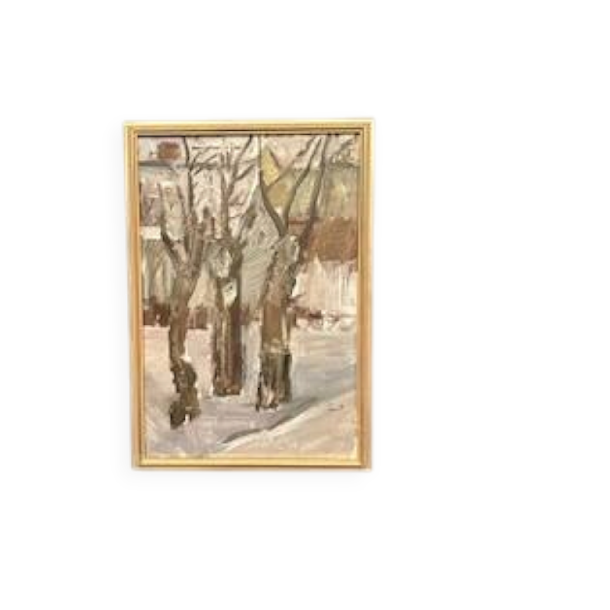 Swedish Oil on Canvas – “Winter Forest” – Signed – Vintage & Framed