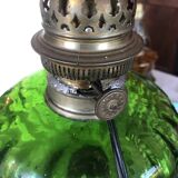 Electrified green kerosene lamp