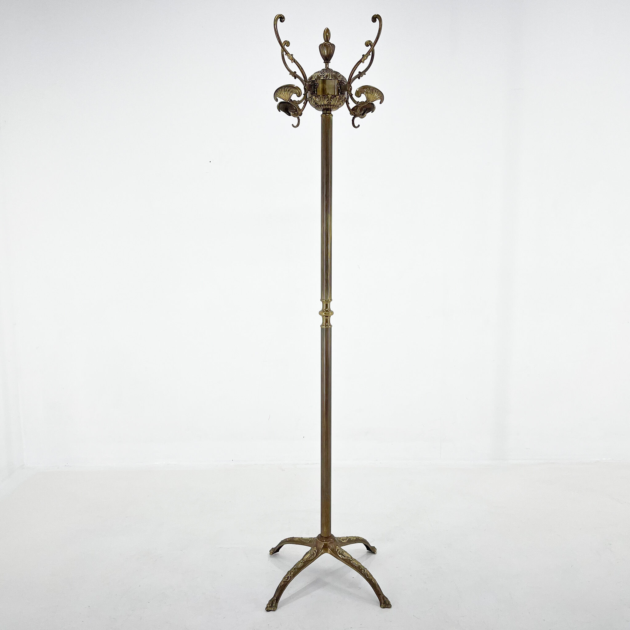 Mid-century Italian Ornate Brass Coat Hanger