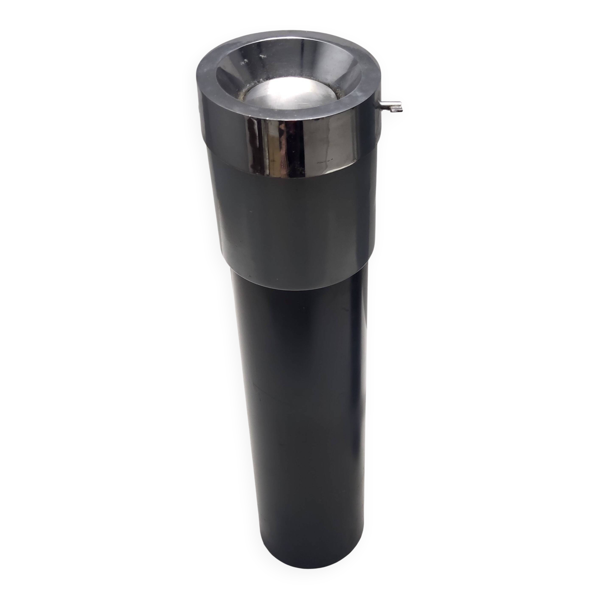 Chrome-Plated and Varnished Metal Ashtray Stand by Stilnovo, Italy