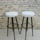 Pair of metal bar top stools in the 60s
