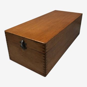 Light wood plug box for decoration, storage, vintage administrative office sorter