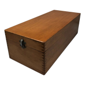 Light wood plug box for decoration, storage, vintage administrative office sorter