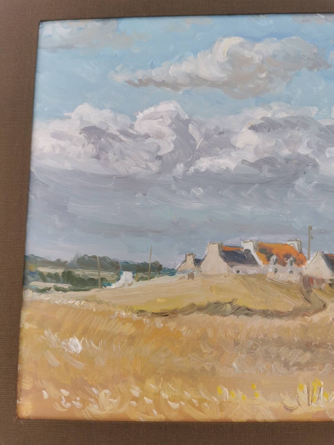 Oil painting Tronoën Penmarc'h Brittany signed Michel Margueray 1982