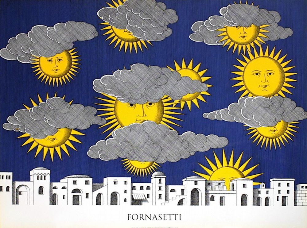 Affiche Piero Fornasetti, Sole Di Capri, 1993