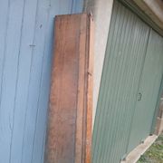 Very large antique wooden shelf/pot rack
