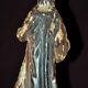 Sculpture en bois polychrome représentant la Vierge, XVIIe siècle