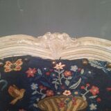 Pair of large Louis XV style bergere chairs