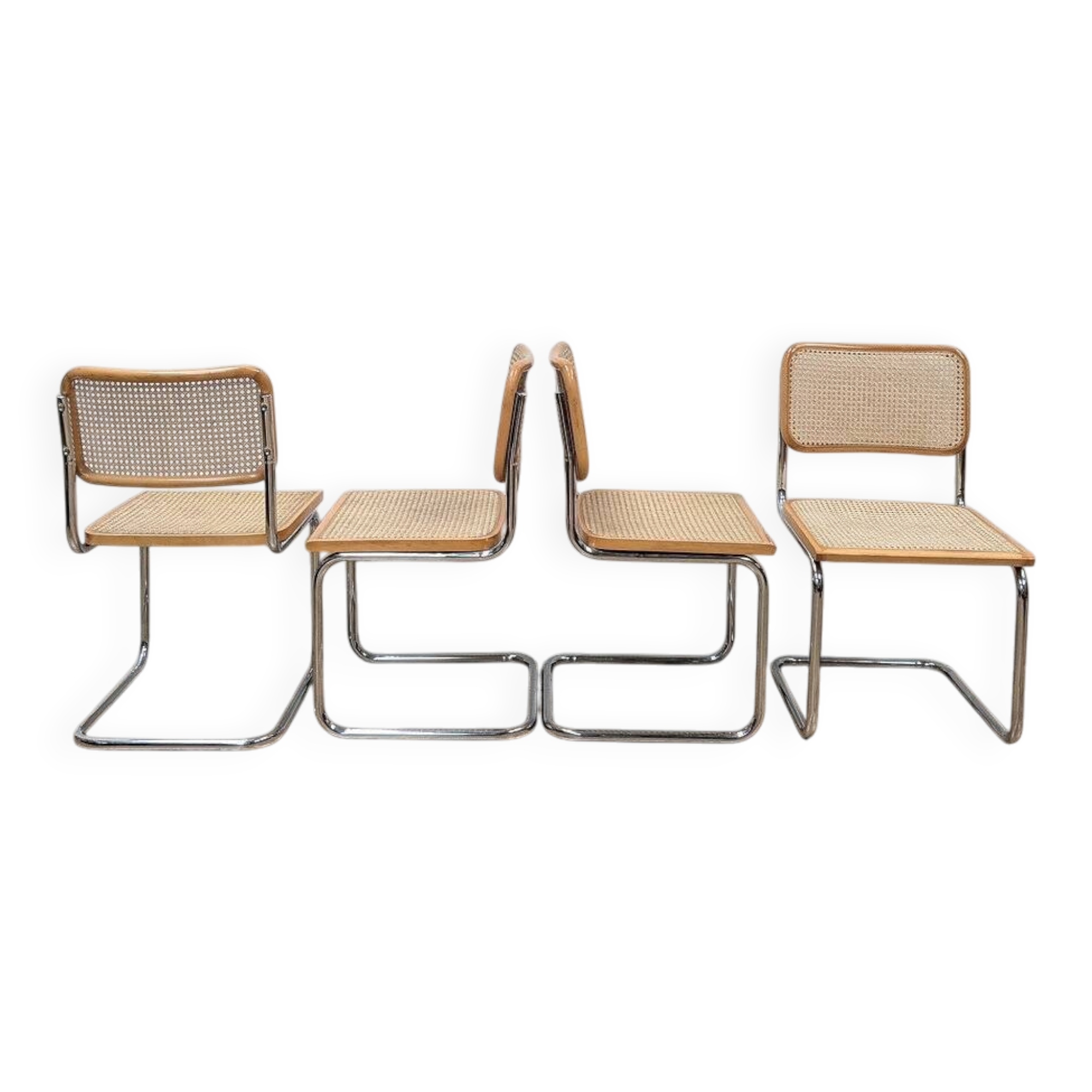 Lot de 4 chaises B32 par Marcel Breuer