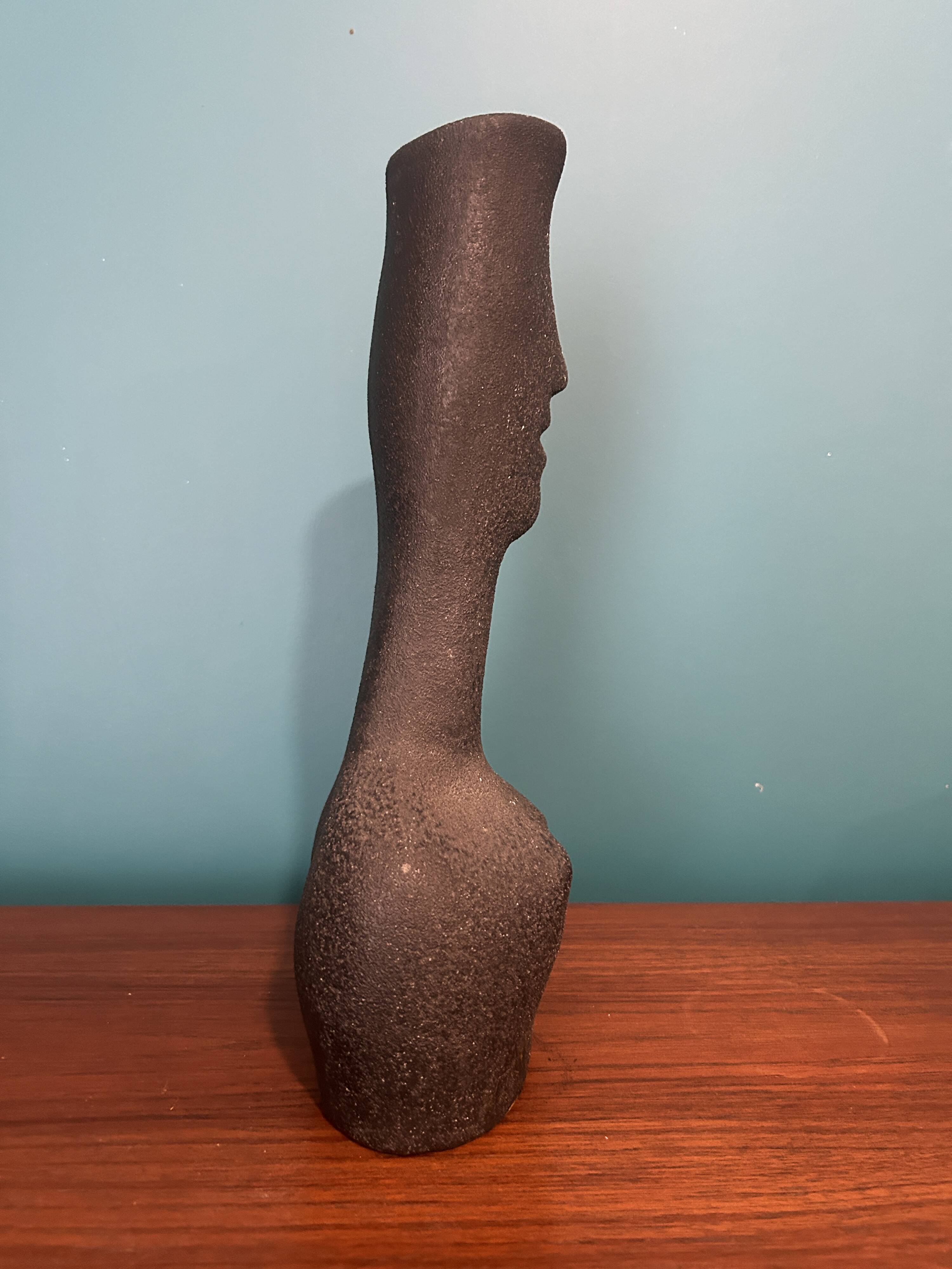 Anthropomorphic vase signed Gilbert Valentin, workshop Les Archanges, around 1950-
