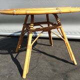 Bamboo and rattan side table