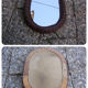 Miroir ovale en osier rétro