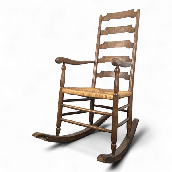 Fauteuil rocking chair brutaliste