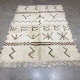 White/marrone laine carpet 180x240cm