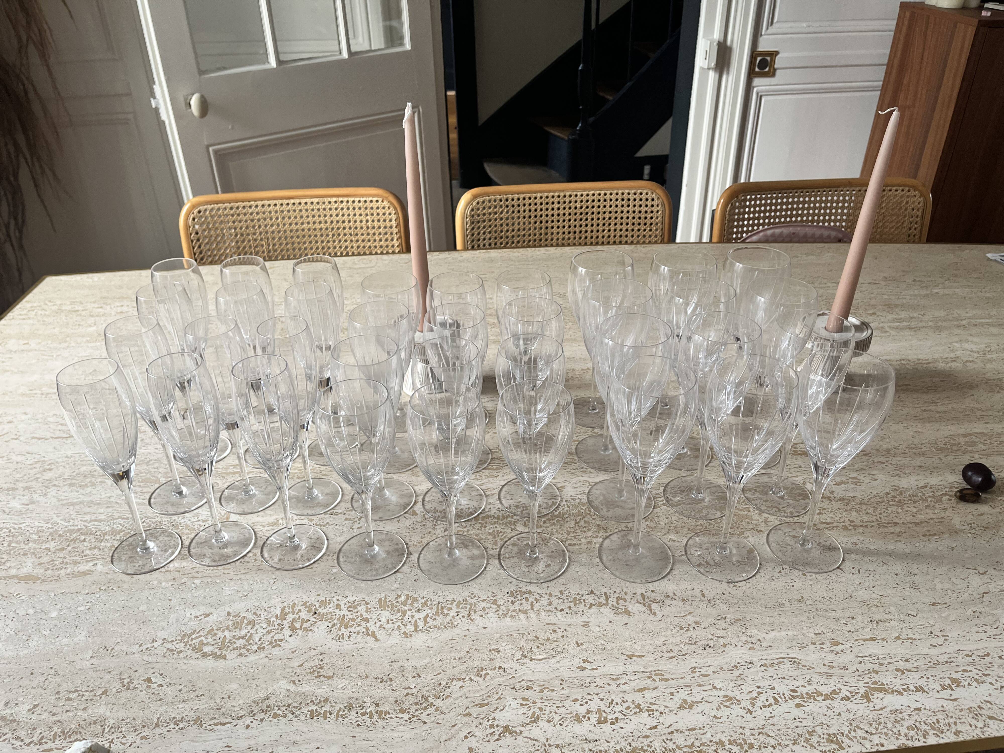 Christofle crystal glass service