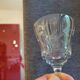 12 crystal wine glasses engraved with floral patterns