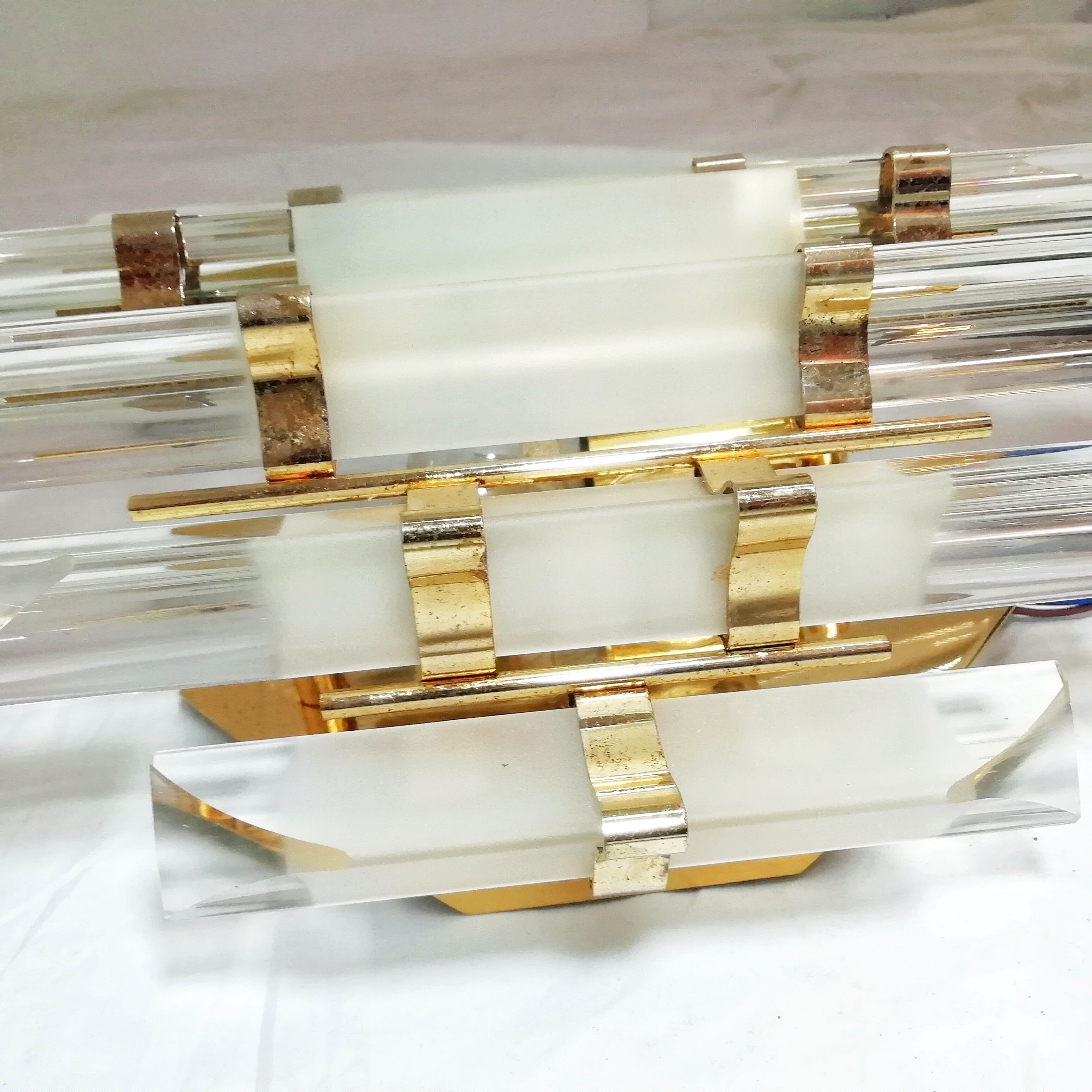 Glass wall sconce "Paolo Venini". 1970s