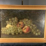 Painting 'Still Life with Fruits' Oil on panel signed, 1900s