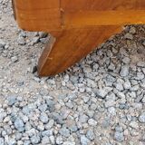 Chest of drawers of the 40s in walnut compass feet 3 drawers