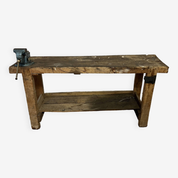 Old wooden craft workbench