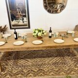 Large renovated solid oak farmhouse table