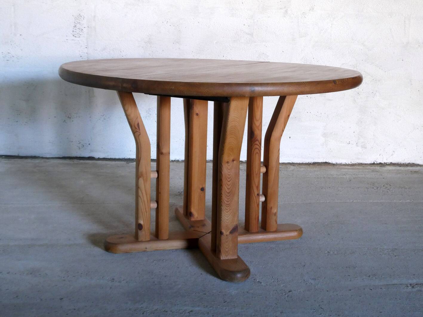 table à manger en pin, Pays Bas, 1970