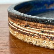 Mid-century modern Danish studio pottery bowl by Tue Poulsen for Tue Keramik, 1960s.